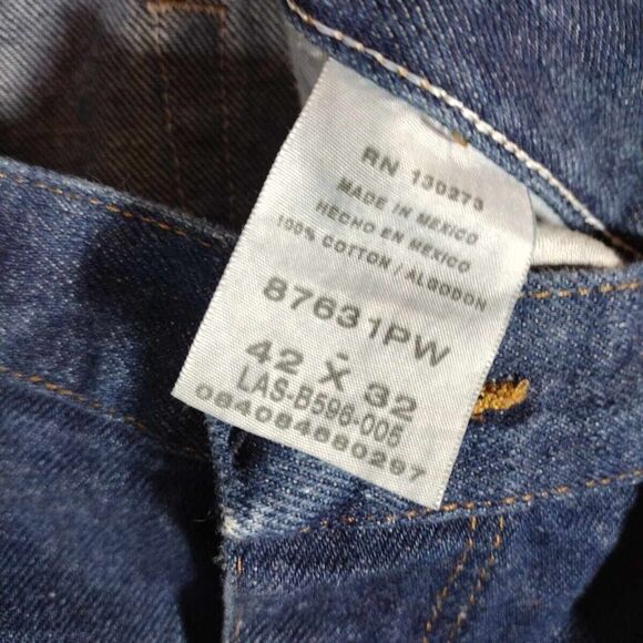 Rustler Men's Size 42x32 Blue Regular Fit Straight Leg 100% Cotton Denim Jeans - Picture 10 of 10